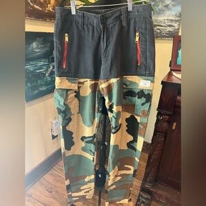 Play Cloth camo and black jeans NWOT
